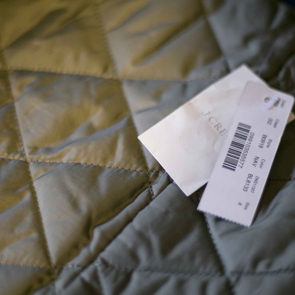 J.Crew Collection shearling bomber jacket | Navy | size 4 - Picture 14 of 16